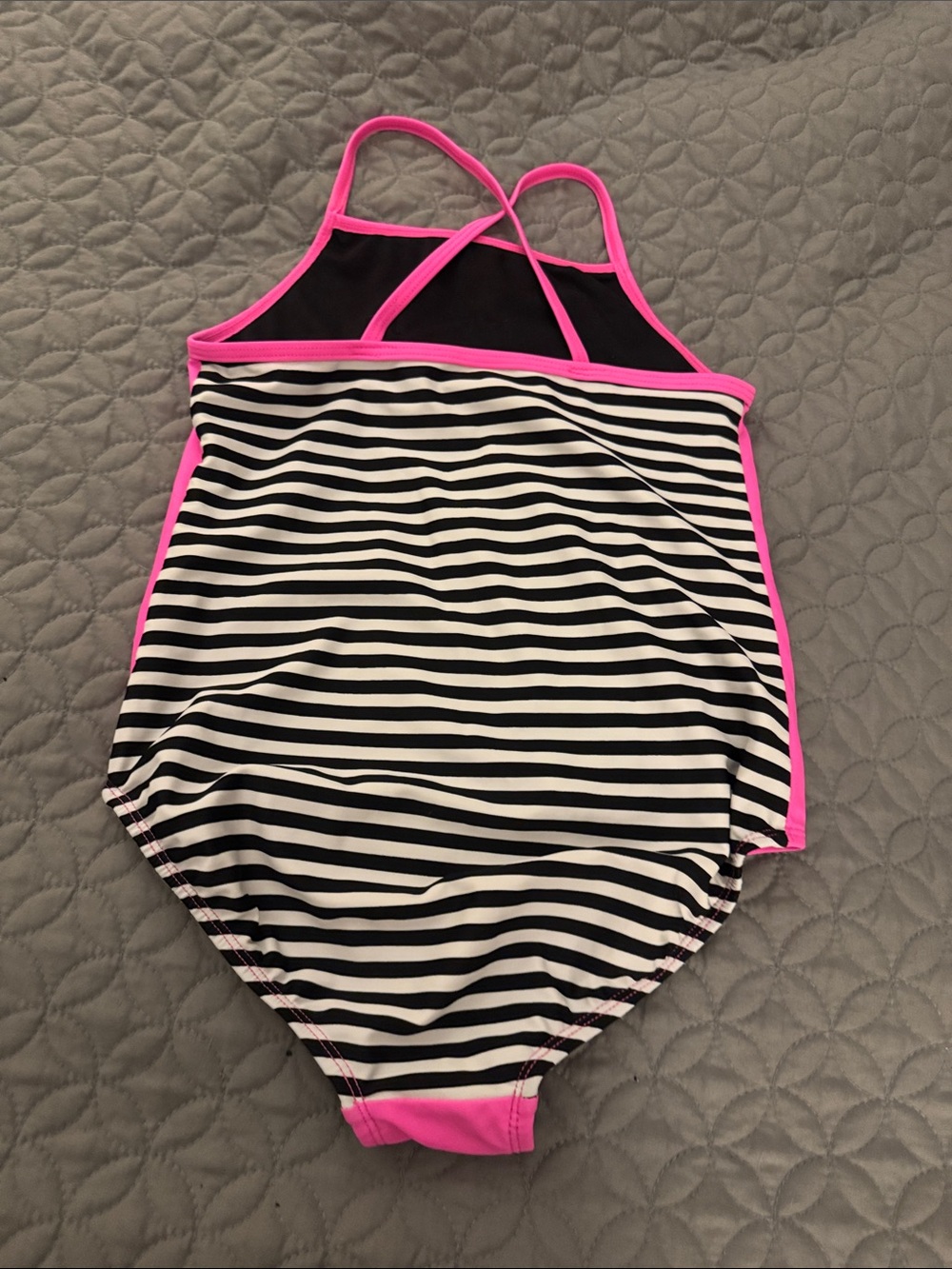 Hello Kitty Hot Pink One-Piece Swimsuit with Bow Accent - Picture 4 of 4